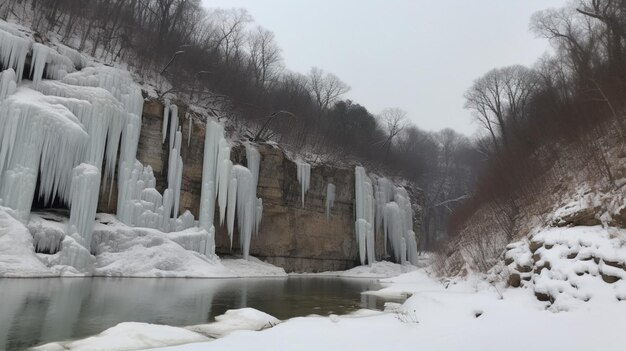 Il ghiaccio sul fiume è un grande iceberg.