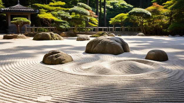 il giardino zen di un giardino giapponese