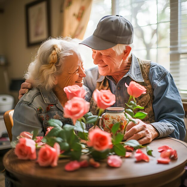 Il giorno di San Valentino di una coppia romantica Hu abbracciando l'amore hanno condiviso un momento di pura connessione