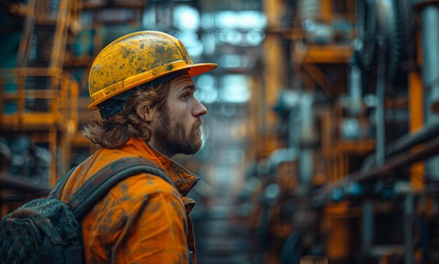 Il giovane con il cappello è un operaio della piattaforma petrolifera.