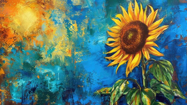 Il girasole in fiore AI generativa