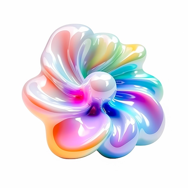 Il giro a spirale ondulato crea un piacere visivo colorato e astratto generato dall'intelligenza artificiale