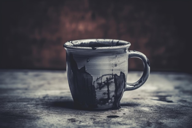 Il grunge della tazza di caffè genera Ai