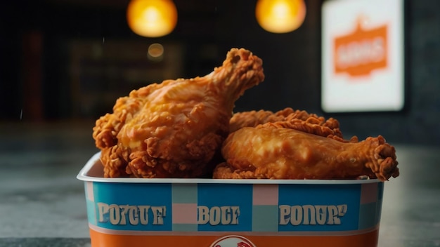 Il Kentucky Fried Chicken e' il famoso pollo croccante del mondo.