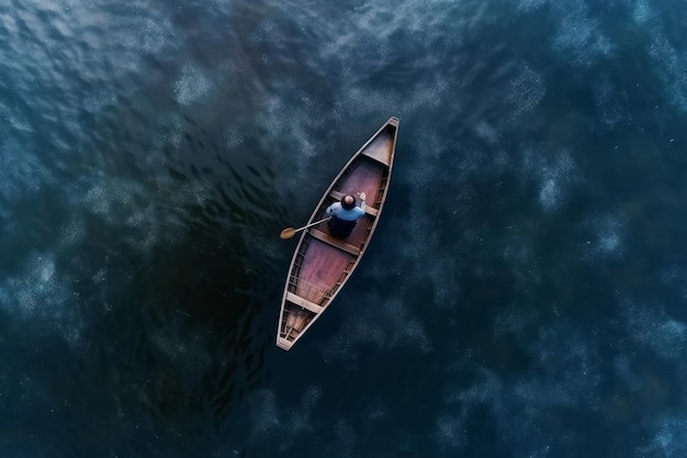 Il lago della barca del pescatore genera Ai