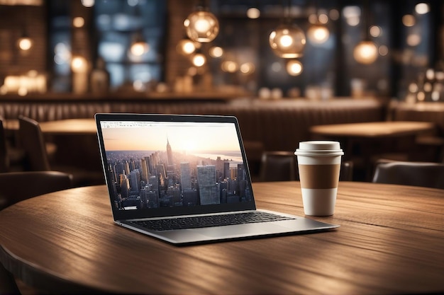 il laptop genera un mockup ai