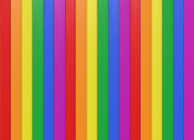 Il legno di colore verticale dell&#39;arcobaleno mura il backgorund della parete