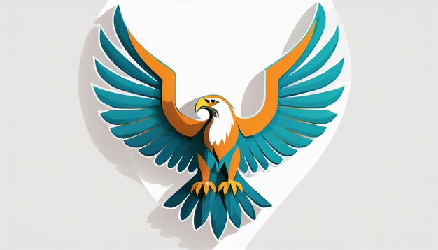 Il logo dell'aquila illustrazione di un'emblema dell'Aquila icona logotipica stampata