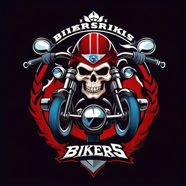 Il logo moderno dei skull biker