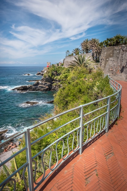 Il lungomare di nervi a genova italia