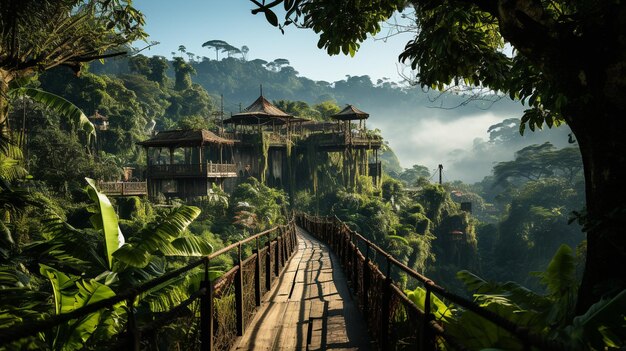 Il lussureggiante baldacchino della foresta pluviale tropicale