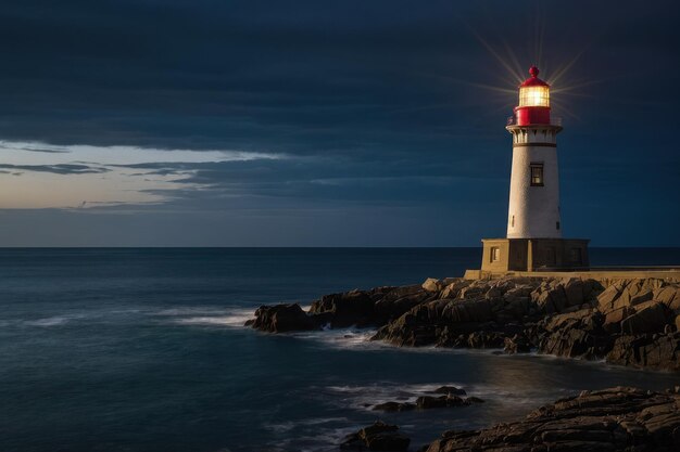 Il maestoso faro che brilla al crepuscolo