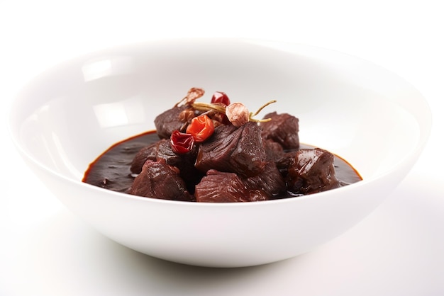 Il maiale Dinuguan è un classico stufato filippino a base di sangue di maiale tagliato a dadini Cibo filippino