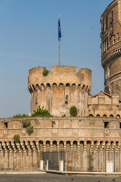 Il Mausoleo di Adriano noto come Castel Sant'Angelo a Roma Italia