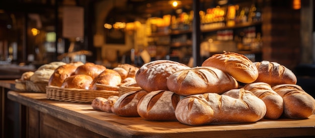 Il mercato di Borough a Londra mostra pane appena cotto