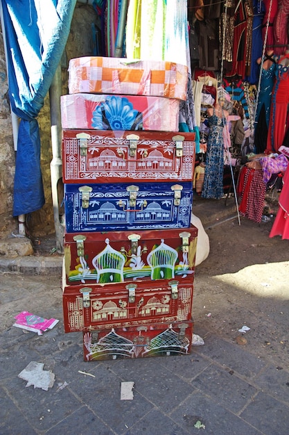 Il mercato locale nel villaggio di AlMahwit Yemen
