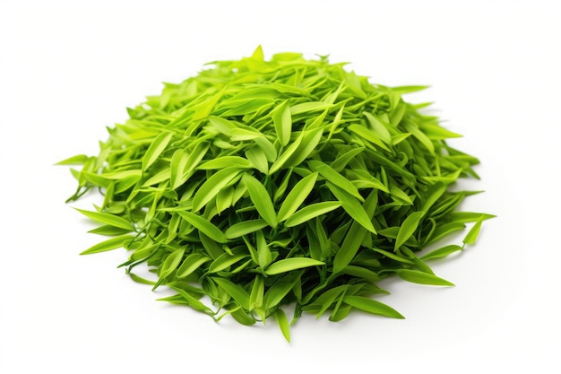 Il miglior tè verde coreano di Boseong isolato su sfondo bianco