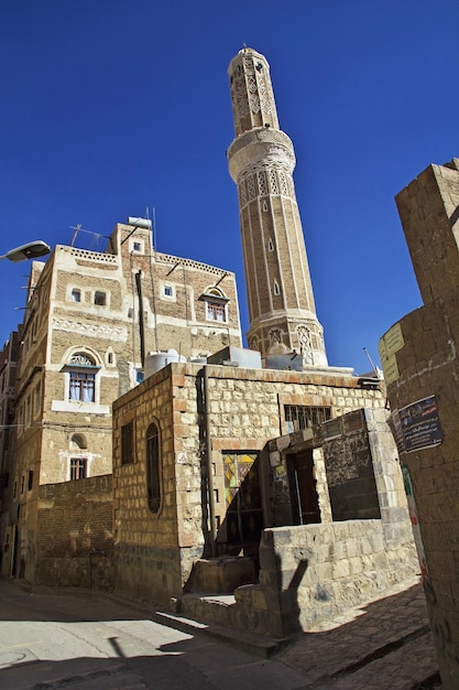 Il minareto d'epoca a Sana'a Yemen