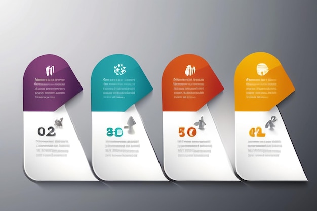 Il modello di progettazione infografica può essere utilizzato per il workflow layout numero opzioni web design
