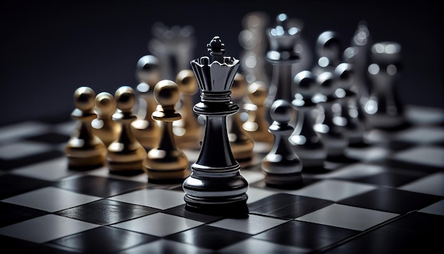 Il mondo degli scacchi e dell'intelligenza artificiale realistica degli affari