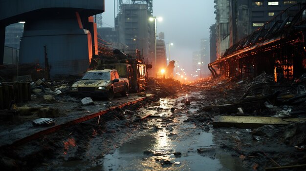 Il mondo senza vite dopo la situazione devastante