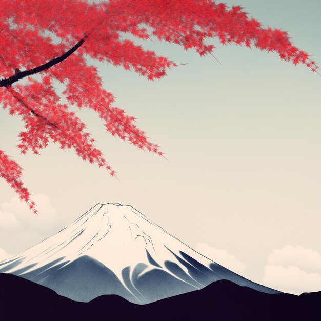 Il monte Fuji con la sakura