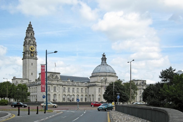 Il municipio di Cardiff nel Galles