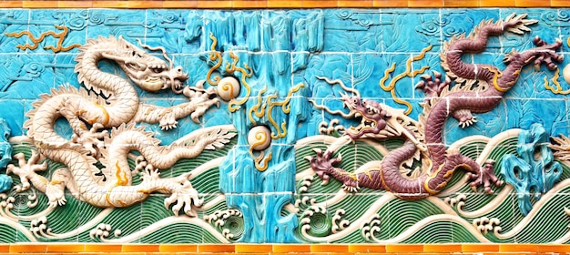 Il muro di NineDragon al parco di Beihai