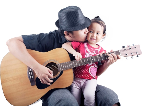Il musicista con sua figlia