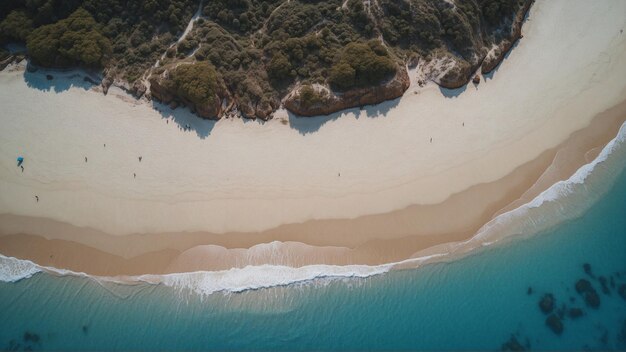 Il paesaggio della spiaggia catturato da una fotografia aerea