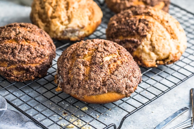 Il pane dolce Conchas è un tipo di pan dulce tradizionalmente cotto in Messico durante le settimane che precedono il DÃƒÂa de Muertos