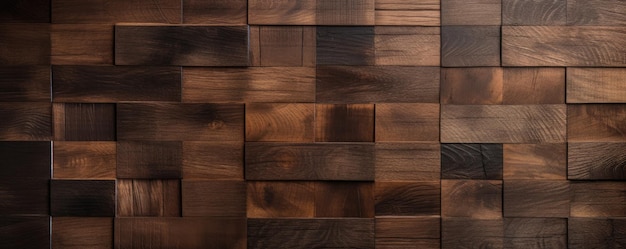 Il pannello in legno con modello scuro di tessuto del pavimento in legno duro panorama Generative Ai