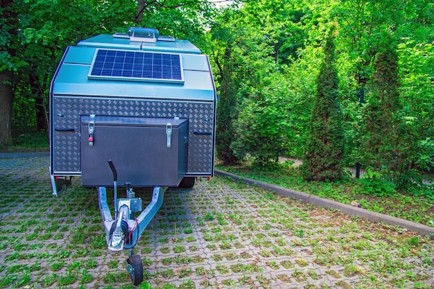 Il pannello solare è primo piano Energia verde