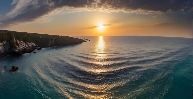 Il panorama del bellissimo mare