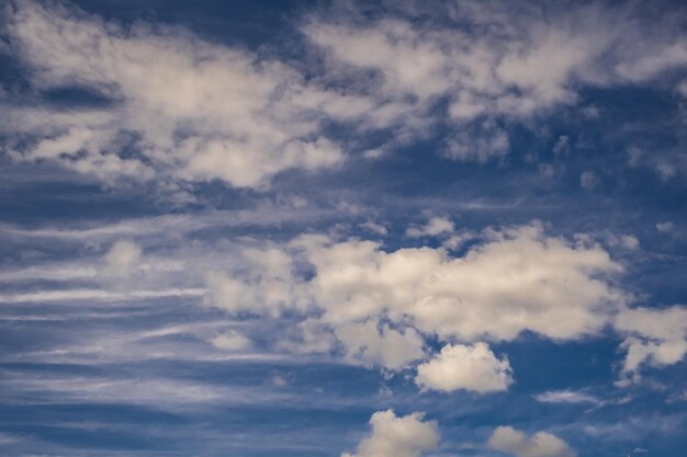 Il panorama del cielo blu con bellissime nuvole viene utilizzato per la sostituzione del cielo