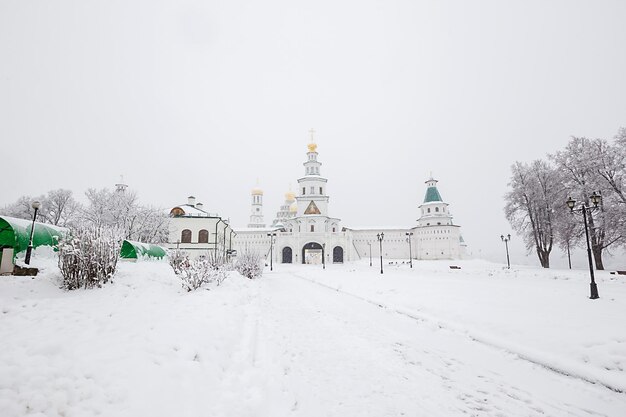 Il panorama del monastero di Nuova Gerusalemme, Mosca nel periodo invernale