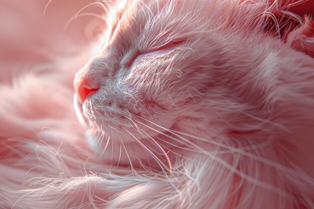 Il pelo di un gatto gatto a pelo lungo gatto rosa gatto soffice