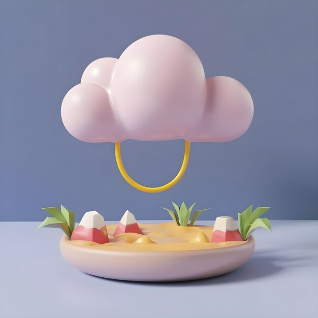 Il percorso per la tua nuvola da sogno in 3D con stile minimale