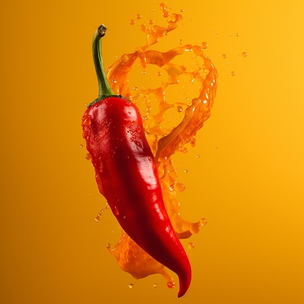 il perfetto peperoncino rosso nell'aria