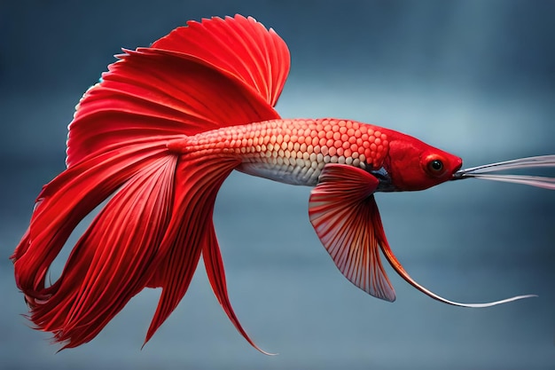 Il pesce rosso è la parola betta sul fondo