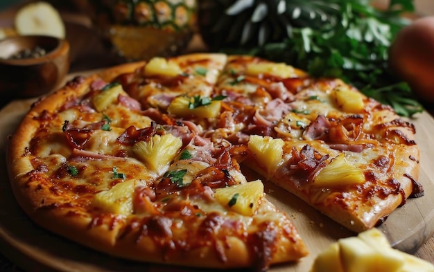 Il piacere della pizza fusion hawaiana