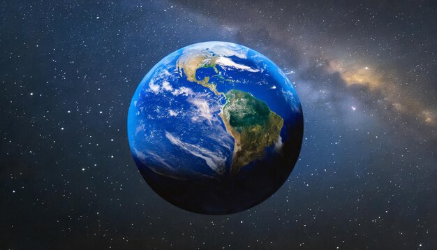 Il pianeta blu Terra nello spazio