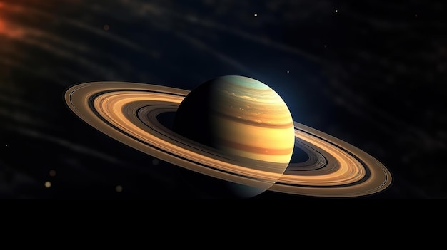 Il pianeta Saturno è visto in questa immagine dal sistema solare della NASA.