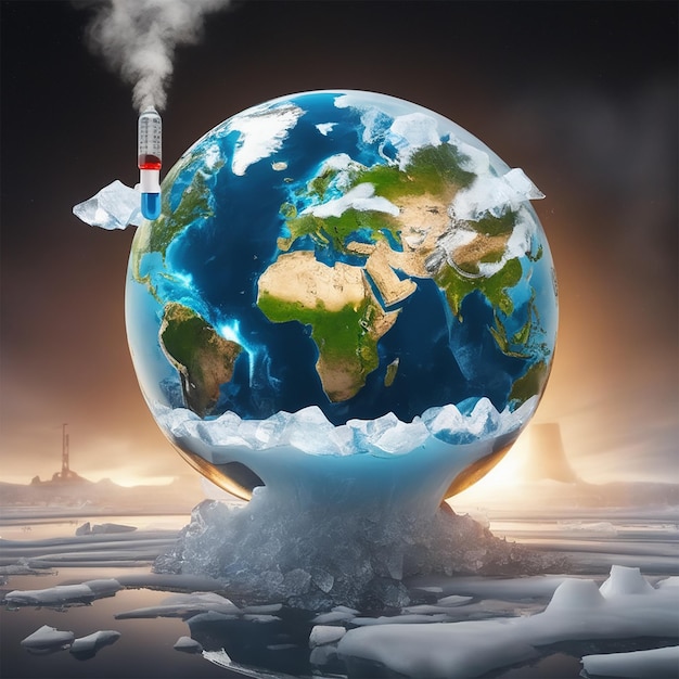 Il pianeta Terra in una situazione disastrosa di fumo