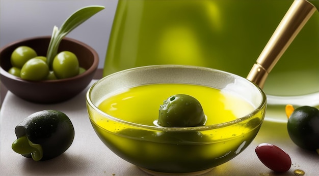 Il piatto è traboccante di una varietà di olive, ognuna con una tonalità di verde unica