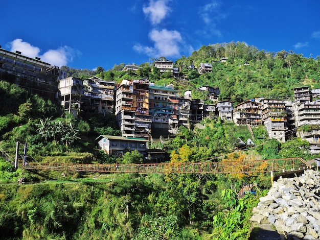 Il piccolo villaggio a Banaue delle Filippine