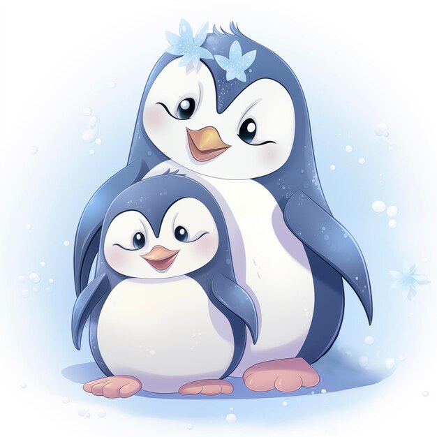Il pinguino con sua madre