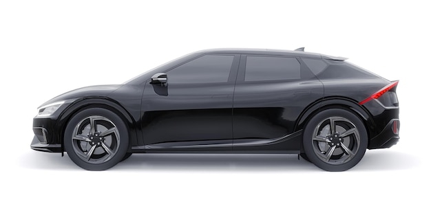 Il più recente SUV crossover elettrico per famiglie per l'illustrazione 3d della città