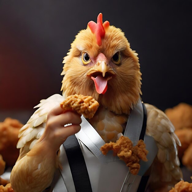 Il pollo che mangia KFC