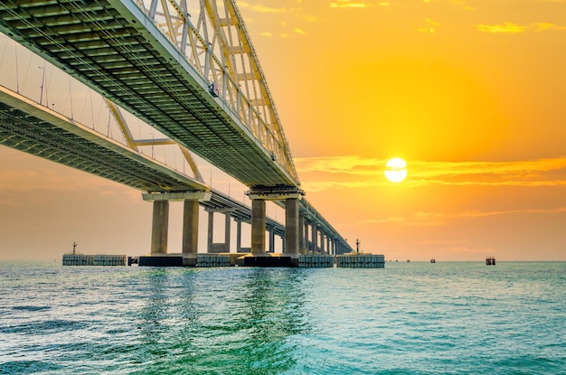 Il ponte di Crimea tra Russia e Crimea.